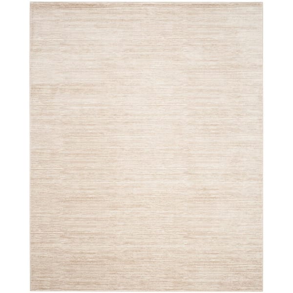 Vision Cream 10 ft. x 14 ft. Solid Marle Area Rug