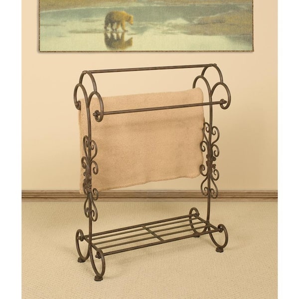 Oil-Rubbed Bronze Scrollwork Quilt Rack 1220 - The Home Depot