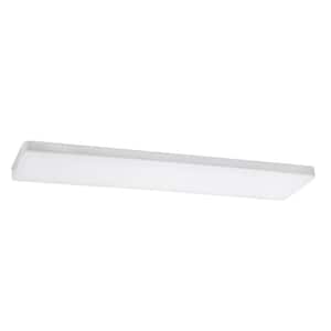 Addison 48 in. 40 -Watt Modern White Integrated LED Flush Mount with Clear White Acrylic Shade