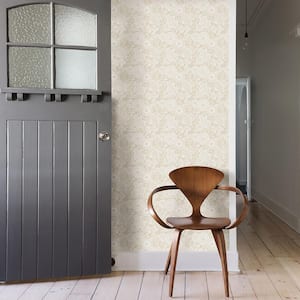 Ana Cream Floral Paper Strippable Wallpaper (Covers 56.4 sq. ft.)