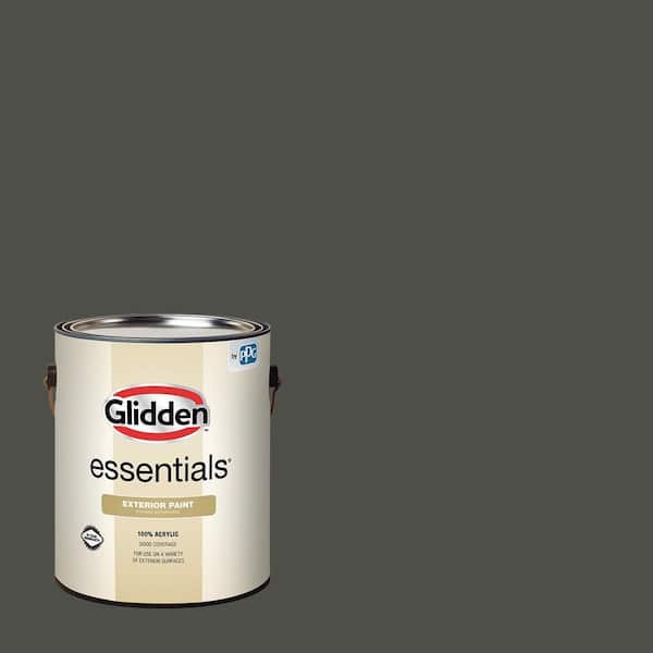 Glidden Essentials 1 gal. PPG1009-7 Licorice Satin Exterior Paint
