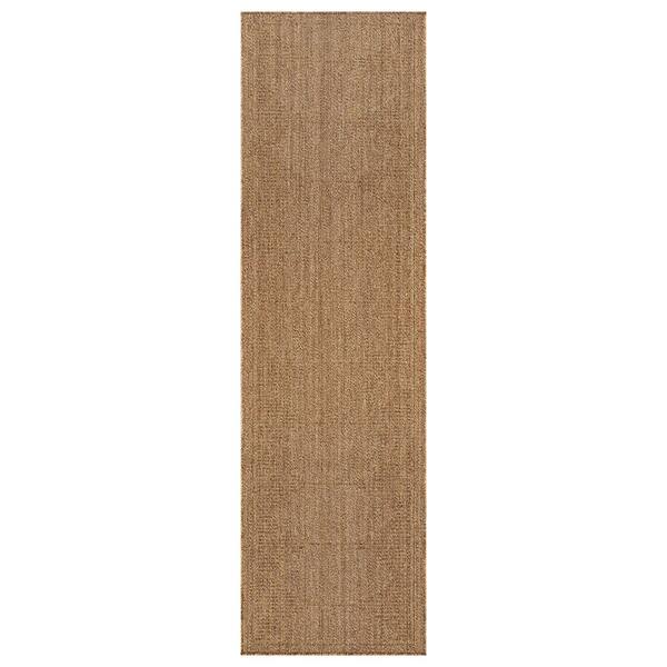 Geometric Natural/Jute Easy-Care Indoor/Outdoor Flat Woven 2 ft. 3 in. x 6 ft. Natural Area Rug