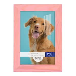 Woodgrain 5 in. x 7 in. Sunset Pink Picture Frame