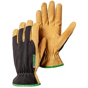 Golden Kobolt Size 7 Tan/Black Leather Gloves