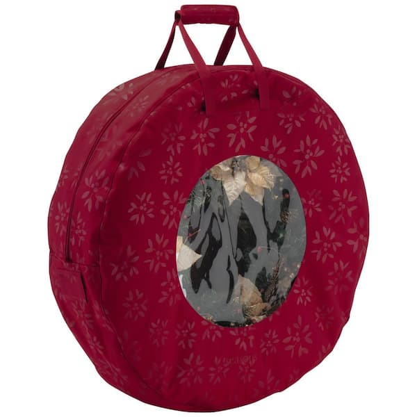 Classic Accessories Cranberry Seasons Wreath Storage Bag in Large