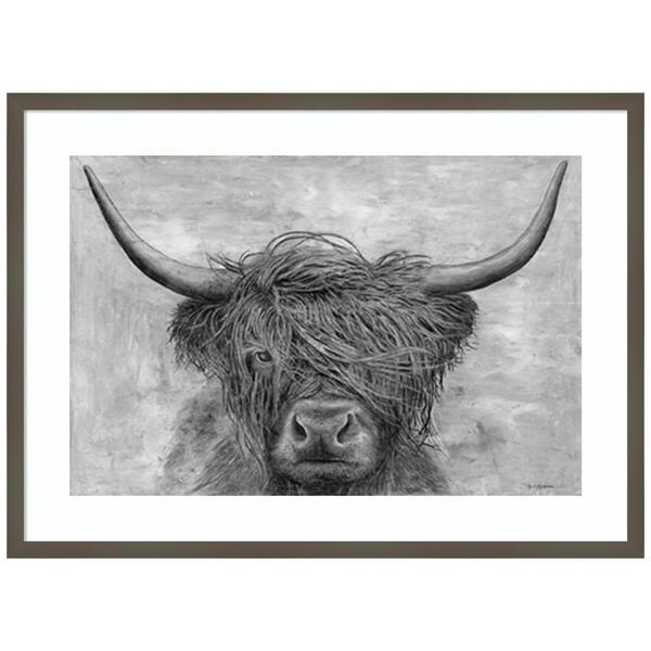 Amanti Art "Norwegian Bison" by Marie Elaine Cusson 1-Piece Framed Giclee Nature Art Print 24 in. x 33 in.