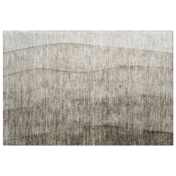 Dream Shag Premium Machine Washable Abstract ADS690 Brown 3 ft. x 4 ft. Area Rug