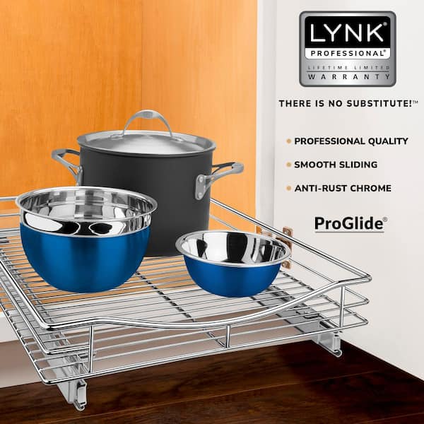 Lynk Professional 11.5-in W x 14-in H 2-Tier Cabinet-mount Metal Pull-out  Under-sink Organizer in the Cabinet Organizers department at