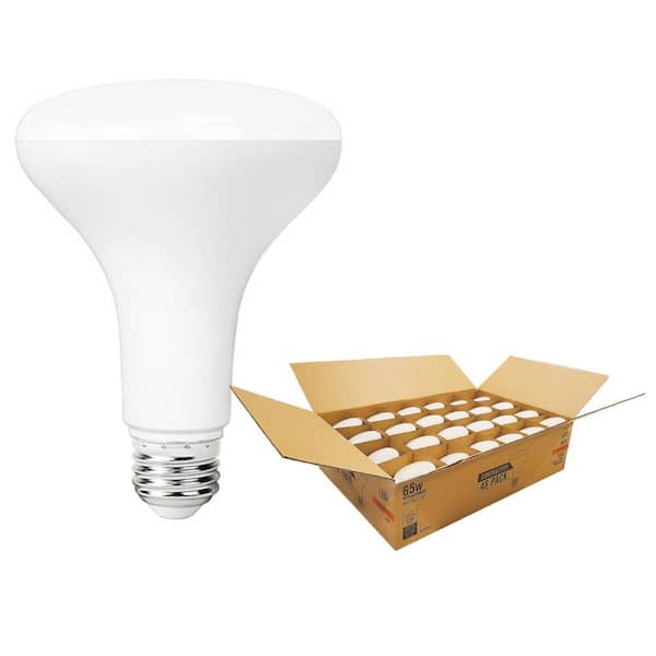 EcoSmart 65W Equivalent BR30 Flood Light Dimmable CEC Title 20-Contractor Pro Pack LED Flood Light Bulb Soft White 2700K(48-Pack)