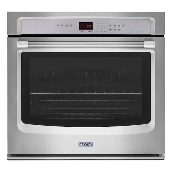Maytag 30 in. Single Electric Wall Oven Self-Cleaning in Stainless Steel