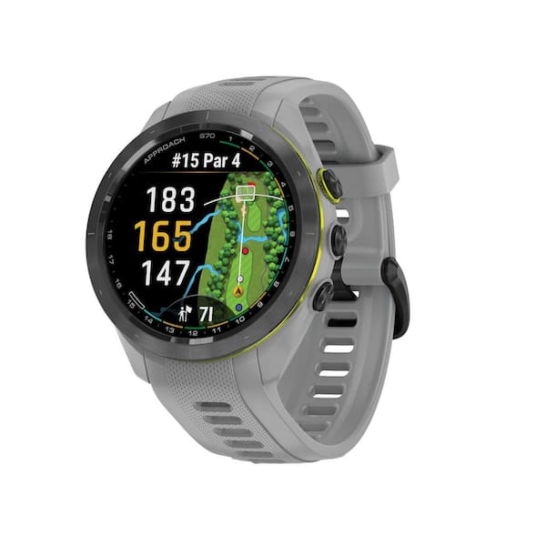 Approach S70 Golf Smartwatch with 42-mm Case and Black Ceramic Bezel (Powder Gray)