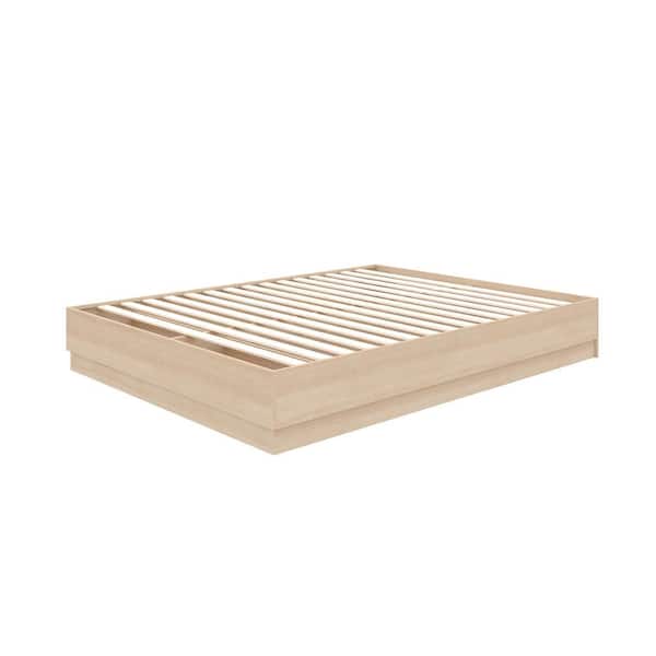 Milano Beige Oak Frame Queen Size Platform Bed