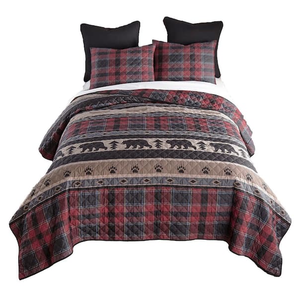 DONNA SHARP Canoe Trip 3-Piece Multicolor King Polyester Coverlet Set