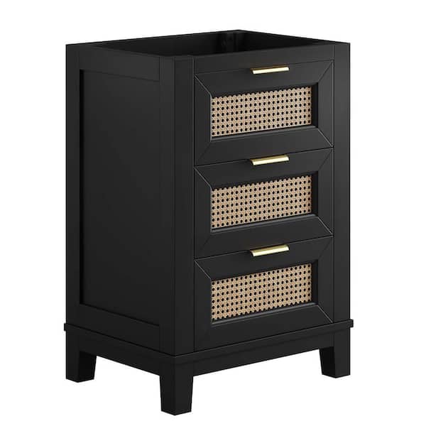 Dixie 24 in. W x 18 in. D x 34.5 in. H Bath Vanity Cabinet without Top in Black