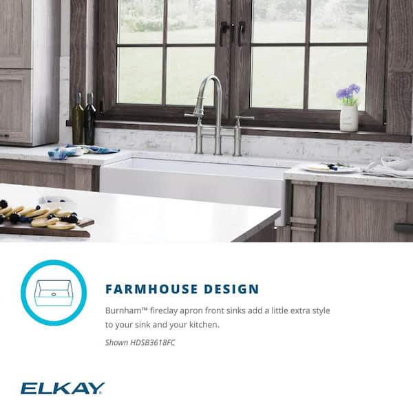 Burnham White Fireclay 36 in. Single Bowl Farmhouse Apron Kitchen Sink Burnham White Fireclay 36 in. Single Bowl Farmhouse Apron Kitchen Sink