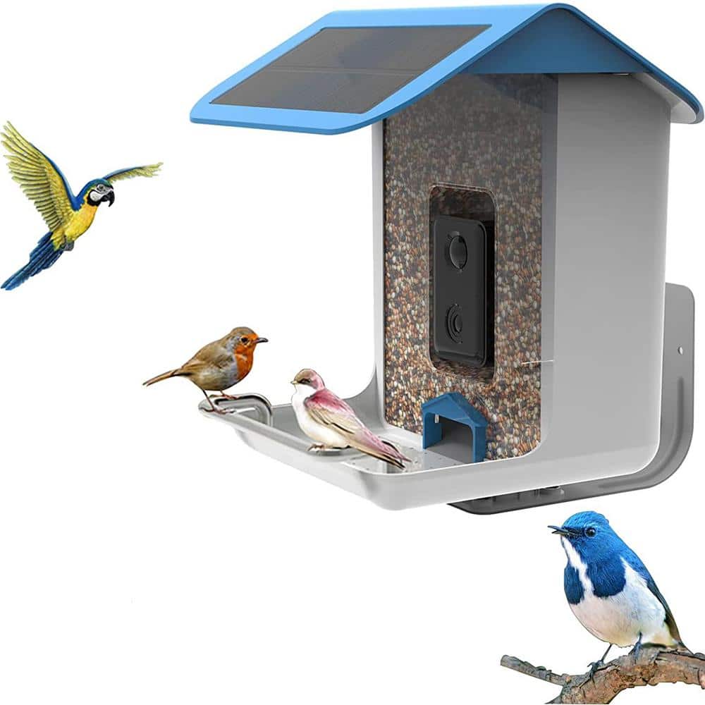 Perch and Fence Accessory Package, Compatible With Bird Buddy Bird Feeder  in Blue
