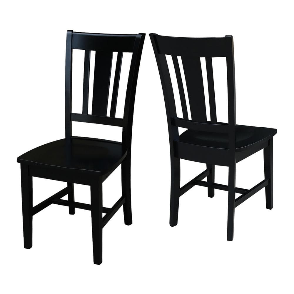 Versatile Dual Drop Leaf Dining Set with Splat Back Chairs in Oak/Black