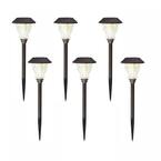 Hampton Bay Solar Bronze Outdoor Integrated LED 3000K 10-Lumens ...