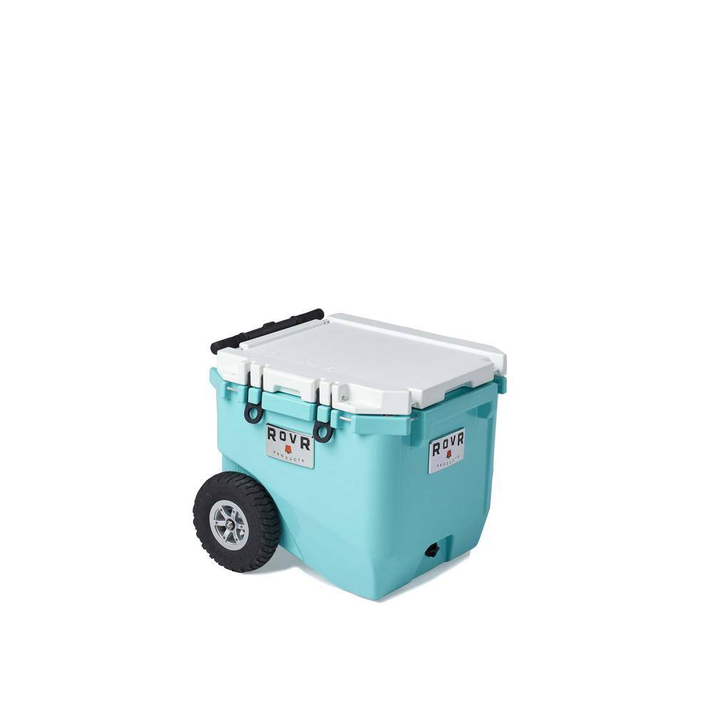 RovR RollR 45 (45 Qt.) Cooler with Air Inflated Tires in Glacier ...