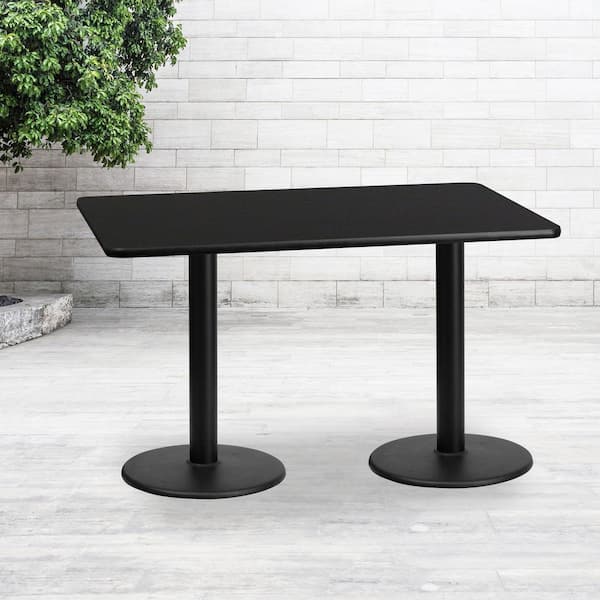 Flash Furniture 30 in. x 60 in. Rectangular Black Laminate Table