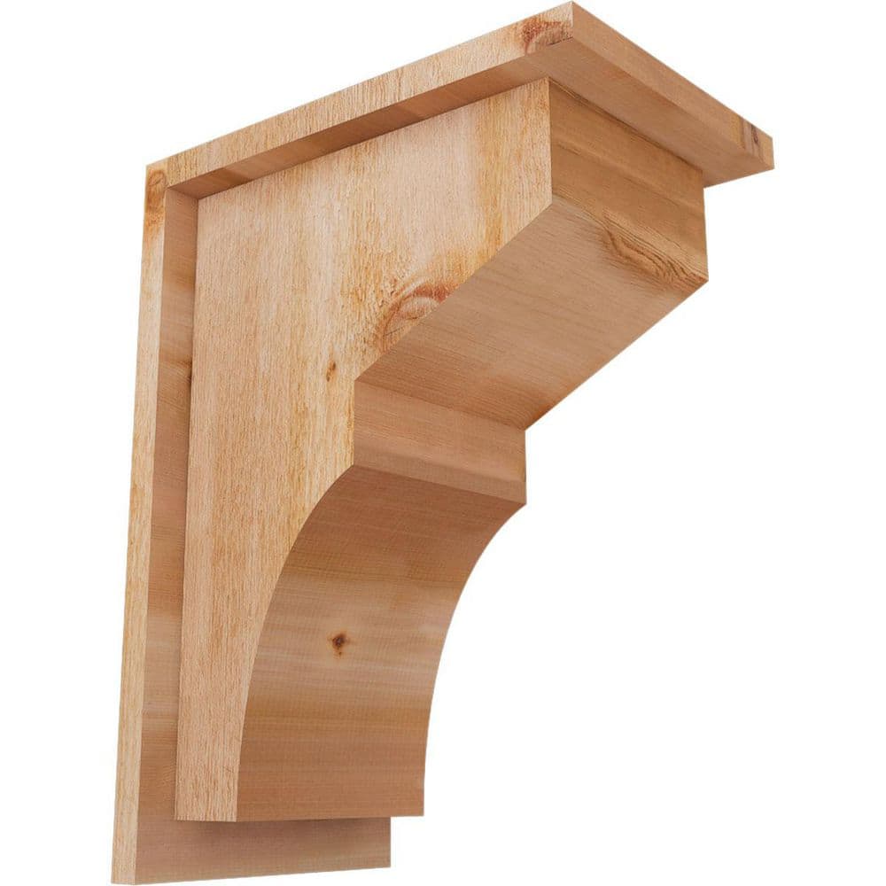 8 in. x 12 in. x 16 in. Monterey Rough Sawn Western Red Cedar Corbel with Backplate price history on PriceWatchPro