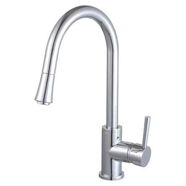 Eisen Home Mira Single Handle Pull Down Sprayer Kitchen Faucet in Polished Chrome