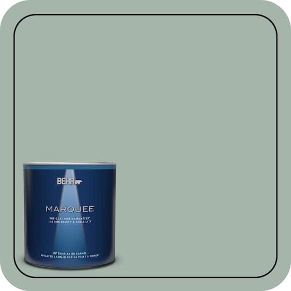 BEHR MARQUEE 1 qt. #460E-3 Smokey Slate Satin Enamel Interior Paint & Primer