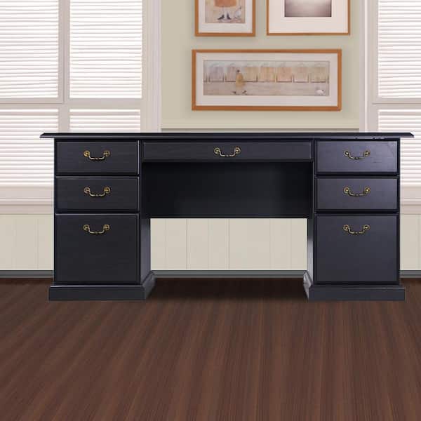 SAINT BIRCH Kerst 65 in. Rectangular Espresso Wood 7-Drawer