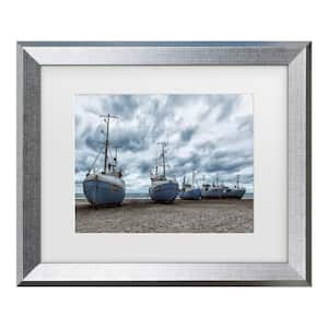 Leif Londal West Coast Fishing Boats Matted Framed Photography Wall Art 14.5 in. x 17.5 in.