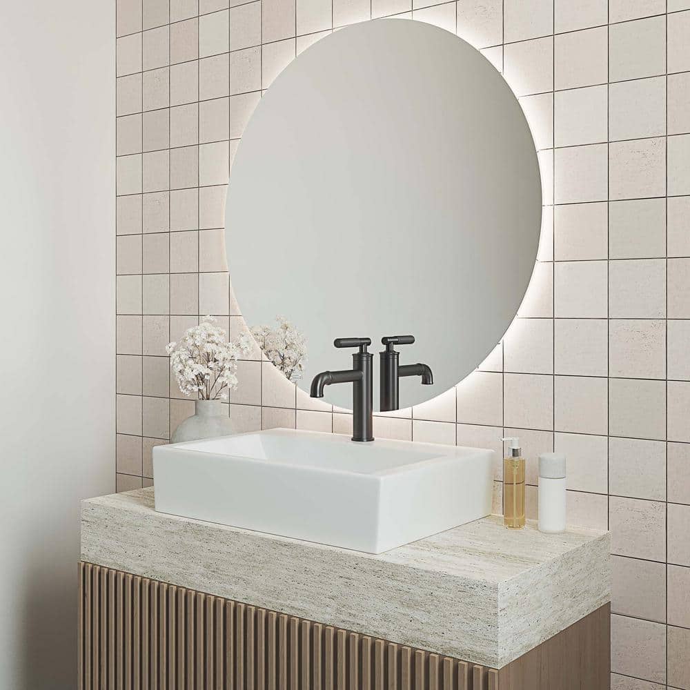 Claire 21" Matte White Ceramic Above-Counter Vessel Sink