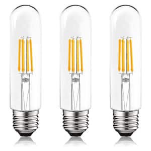 60-Watt, 5-Watt Equivalent T10 Dimmable Edison LED Light Bulbs UL Listed 4000K Cool White (3-Pack)