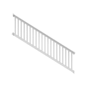 Finyl Line 10 ft. x 36 in. H T-Top 28° to 38° Stair Rail Kit in White