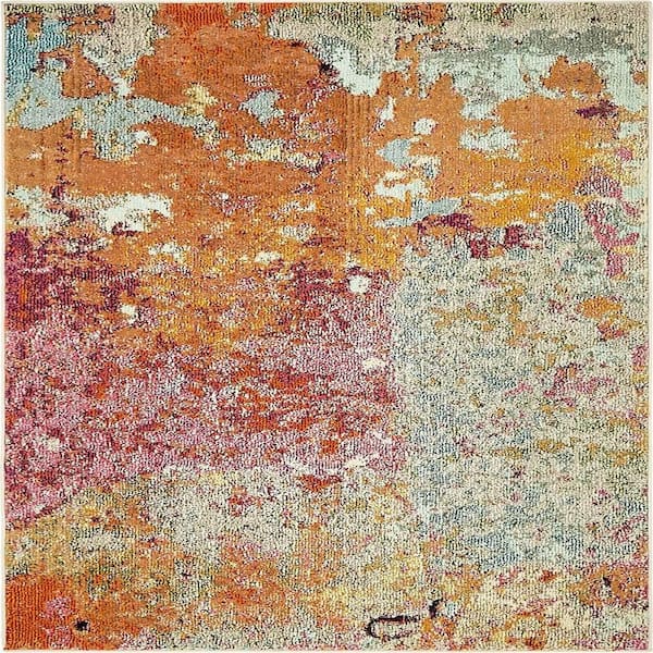 Unique Loom Chromatic Hermosa Multi 4' 0 x 6' 0 Area Rug