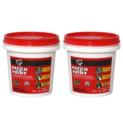 8 oz. Patch-N-Paint White Premium-Grade Lightweight Spackling Paste (2-Pack)