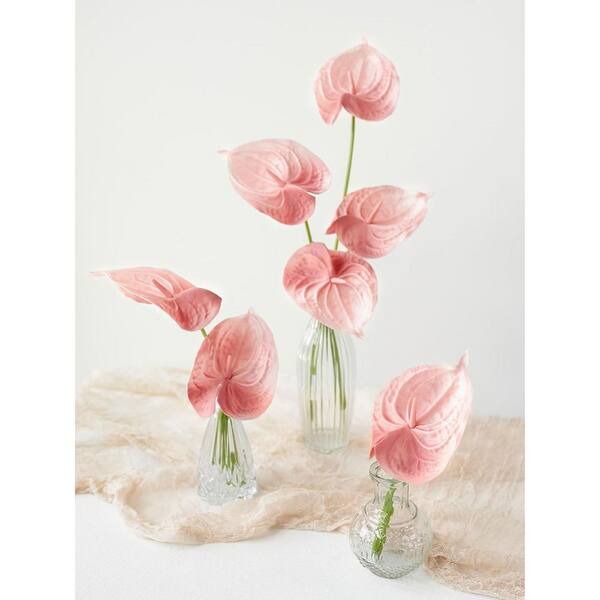 14.5 in. Artificial Pink Color Family Indoor/Outdoor Anthurium