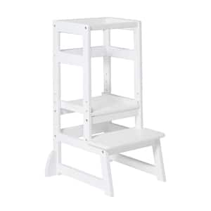 Mother's Helper Adjustable Height Kids Kitchen Step Stool, White