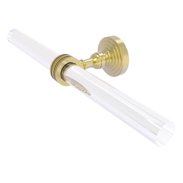 Allied Brass Pacific Grove Collection 13 in. Wall Mounted 2-Arm Guest Towel Holder with Dotted Accents in Satin Brass