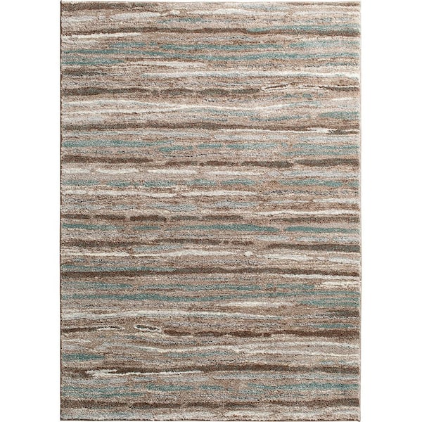 Home Decorators Collection Shoreline Multi 8 ft. x 10 ft. Striped Area Rug