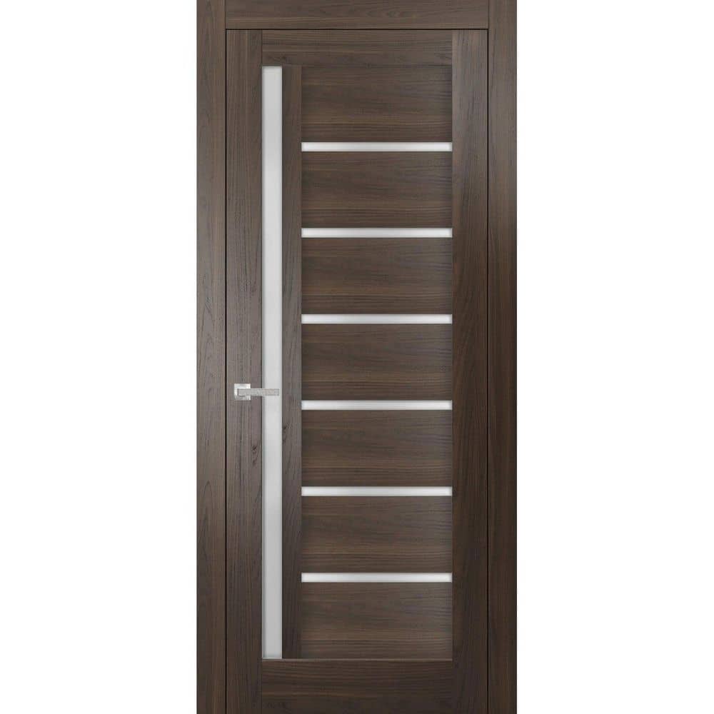 30 in. x 84 in. 1 Panel Antracite Finished Solid Wood Sliding Door with Hardware price history on PriceWatchPro