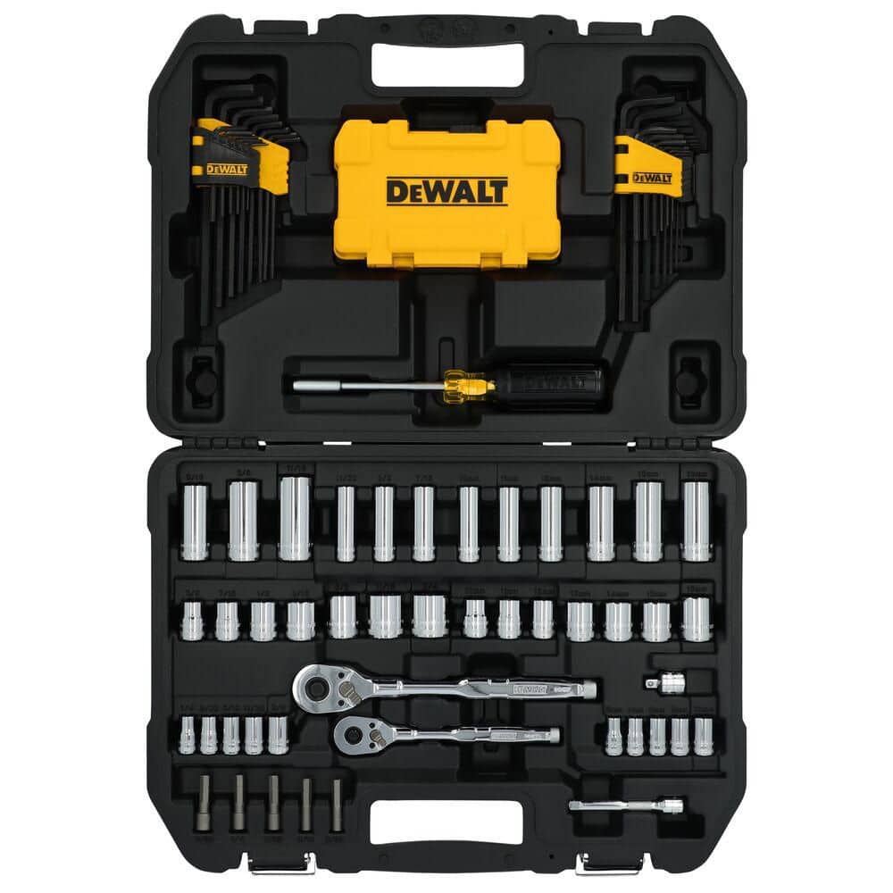 DEWALT Toughseries 96-Pieces Mechanics Tool Set for 1/4 in. and 3/8 in. Drive with Hard Shell Carrier (DWMT45410)