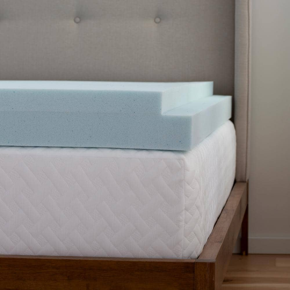 Brookside 3 in. King Gel Memory Foam Mattress Topper