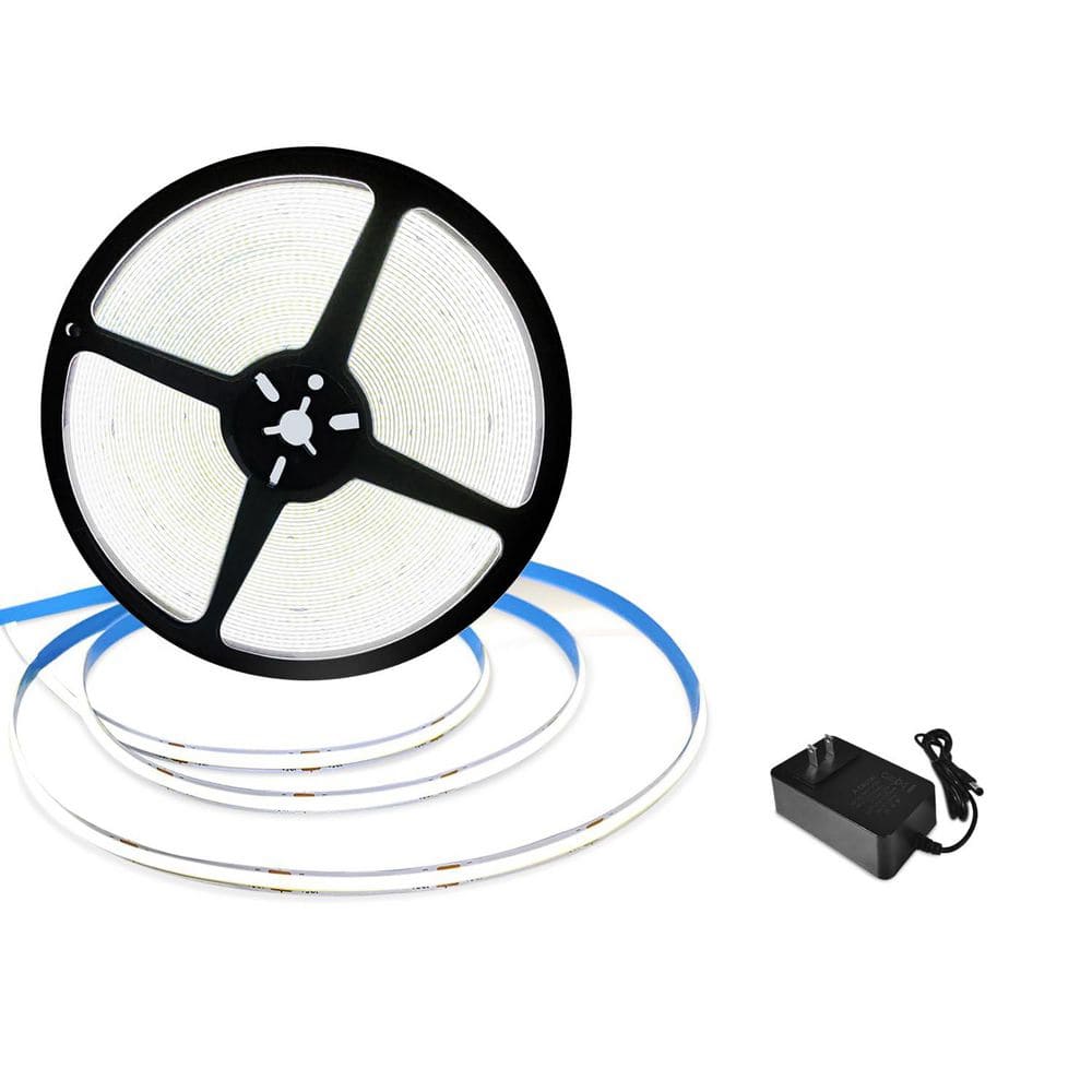 COB LED Strip Lights 6000K 65.6 ft. DC 24V Dimmable White Flexible LED Tape Light with Remote and App Control CRI 90+ price history on PriceWatchPro