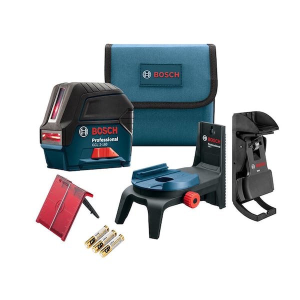 Bosch 65 ft. Cross Line Laser Level with Plumb Points Self Leveling includes Hard Carrying Case and Precision Mount