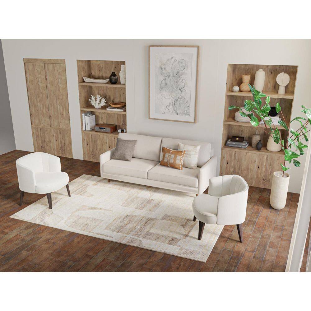 Camel Hand-Knotted Wool Rectangular Area Rug 7'6" x 9'6"