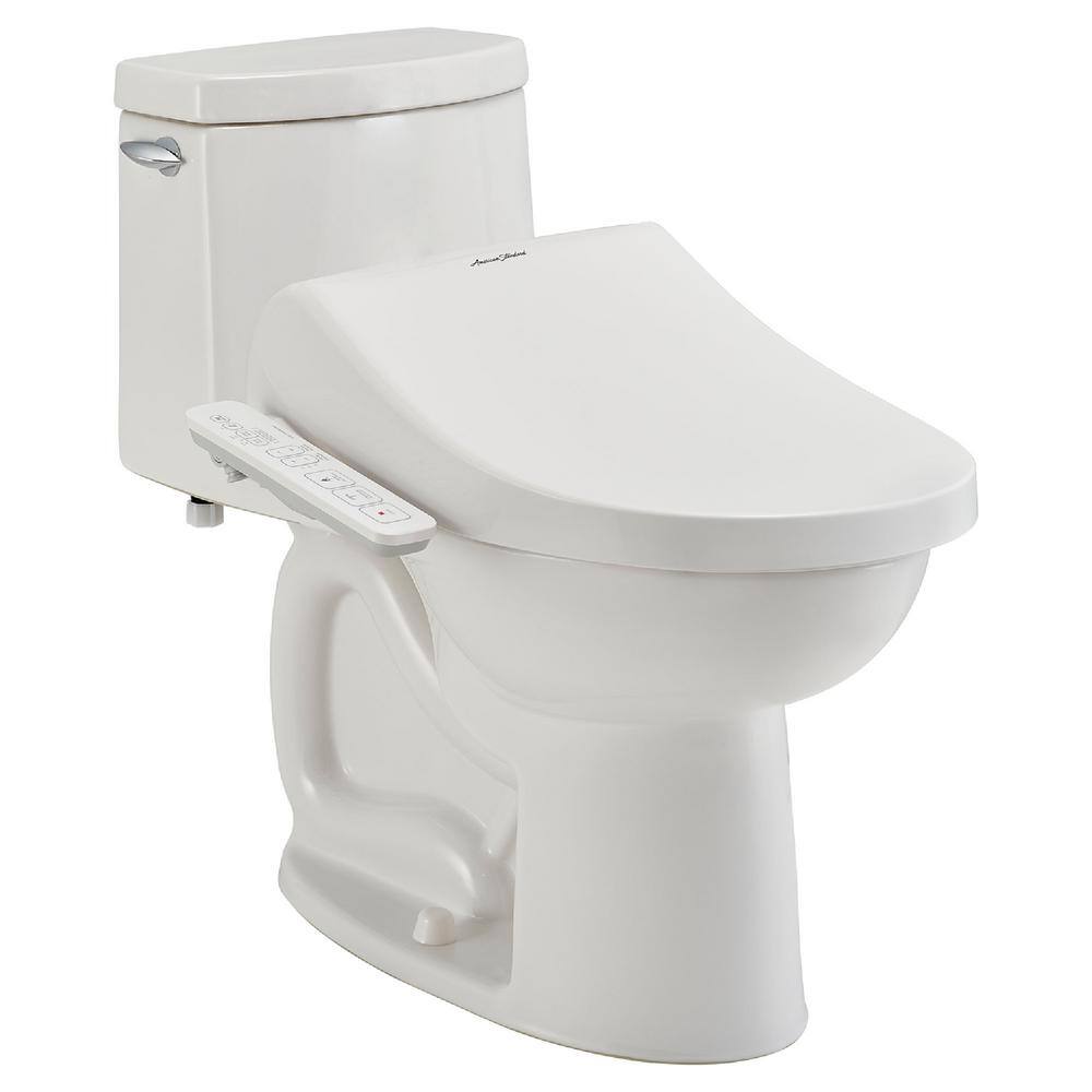 White Elongated Bidet Toilet Seat with Side Panel