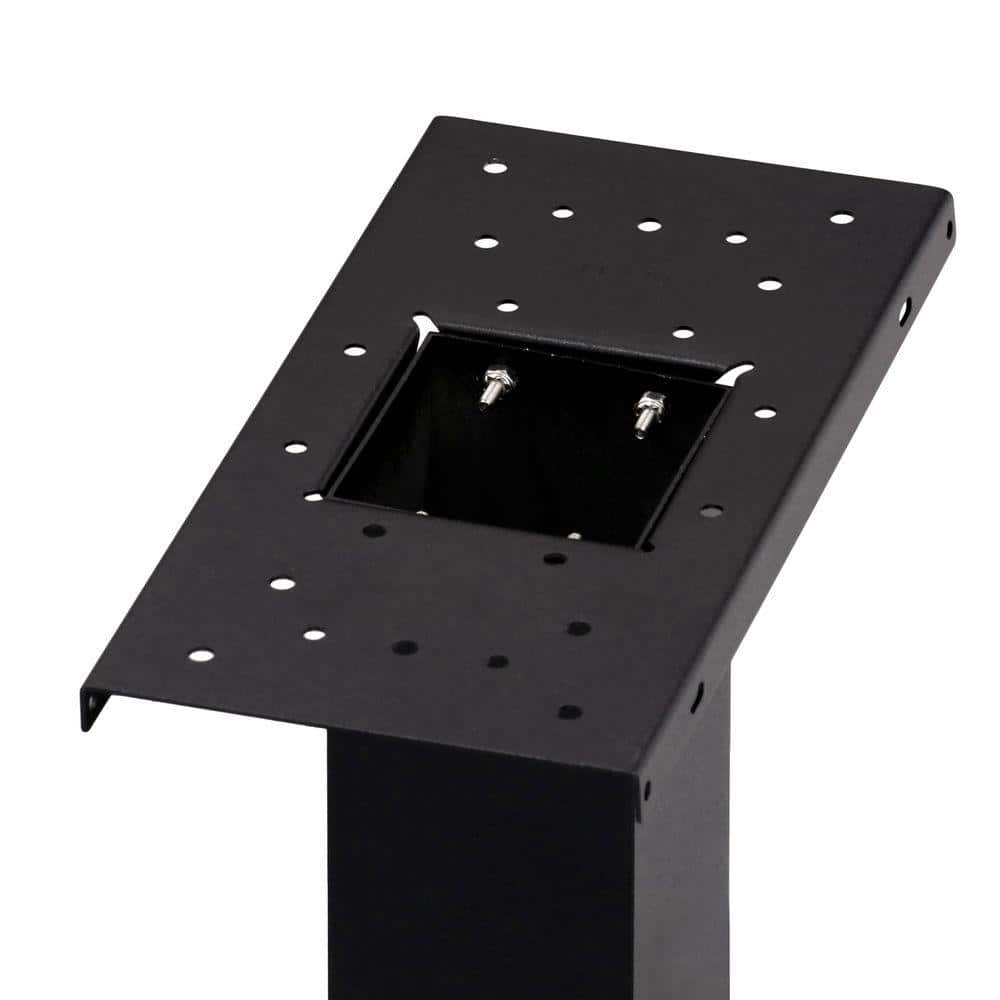 Brighton Black Aluminum Top Mount Mailbox Post, 51" Height
