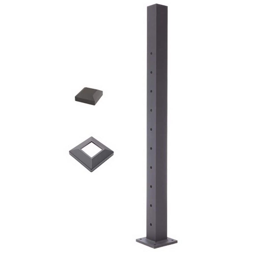 2-1/2 in. x 2-1/2 in. x 54 in. Textured Black Aluminum Stair Post Kit price history on PriceWatchPro