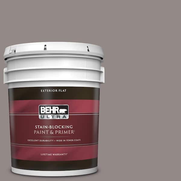 BEHR ULTRA 5 gal. #PPU17-16 Polished Stone Flat Exterior Paint & Primer