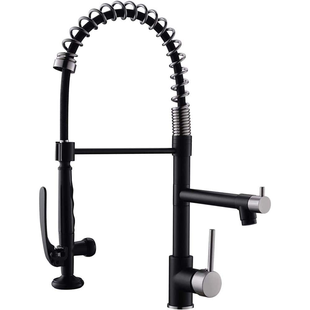 Commercial Brushed Nickel Pull Down Sprayer Kitchen Faucet