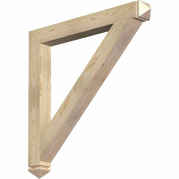 Ekena Millwork 4 in. x 38 in. x 38 in. Douglas Fir Traditional Arts and Crafts Rough Sawn Bracket